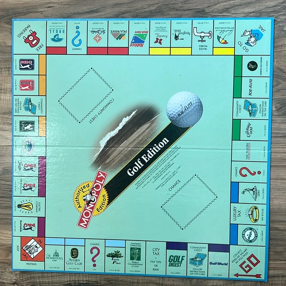 Monopoly Golf Edition Board Game Parker Brothers 1996